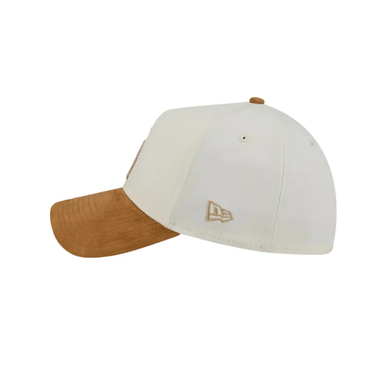 New Era Los Angeles Dodgers 39THIRTY A Frame -  Chrome White/Wheat Suede