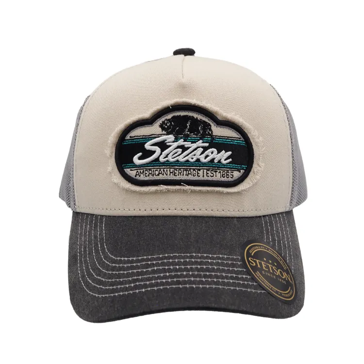 Stetson Bison Trucker Cap - Grey