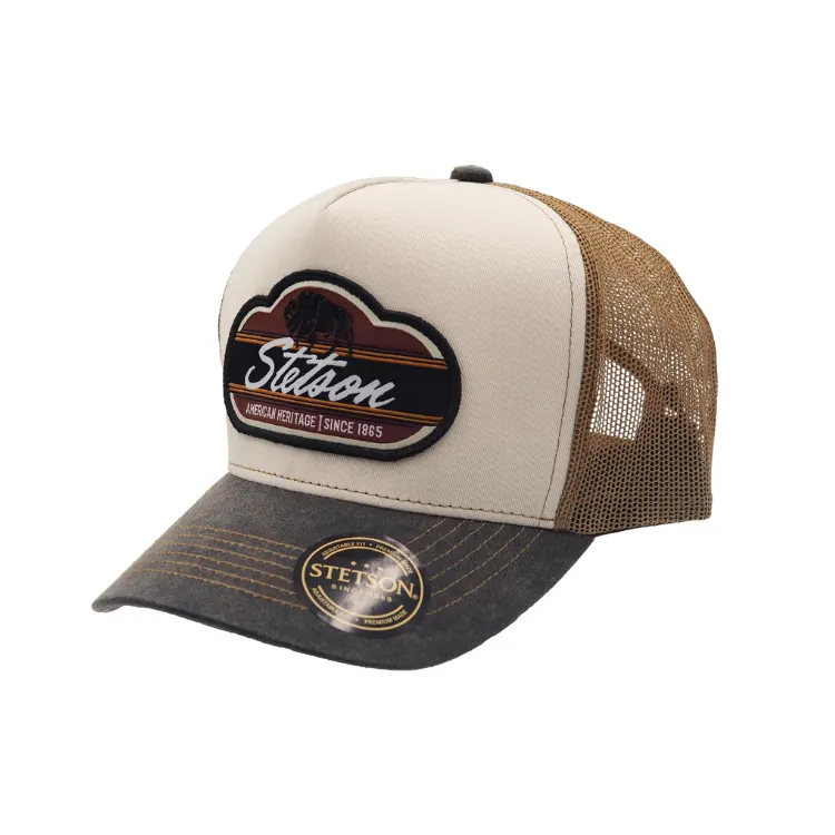 Stetson Bison Trucker Cap - Tan