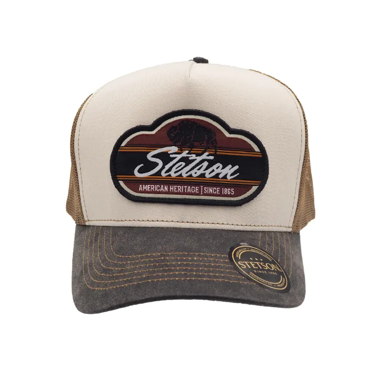 Stetson Bison Trucker Cap - Tan