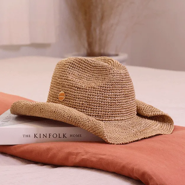 Sundaise Chloe Cowboy Hat - Natural