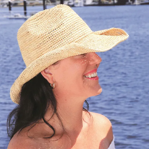 Sundaise Chloe Cowboy Hat - Natural