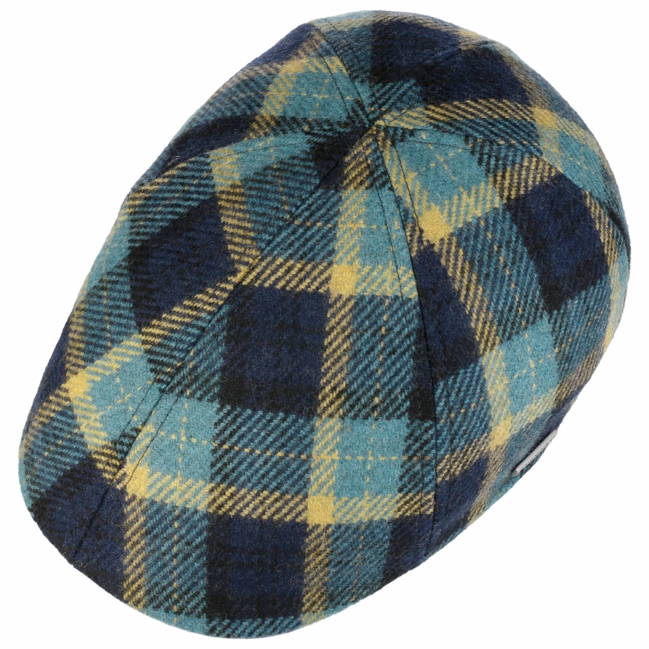 Texas Genola Wool Check Flat Cap by Stetson