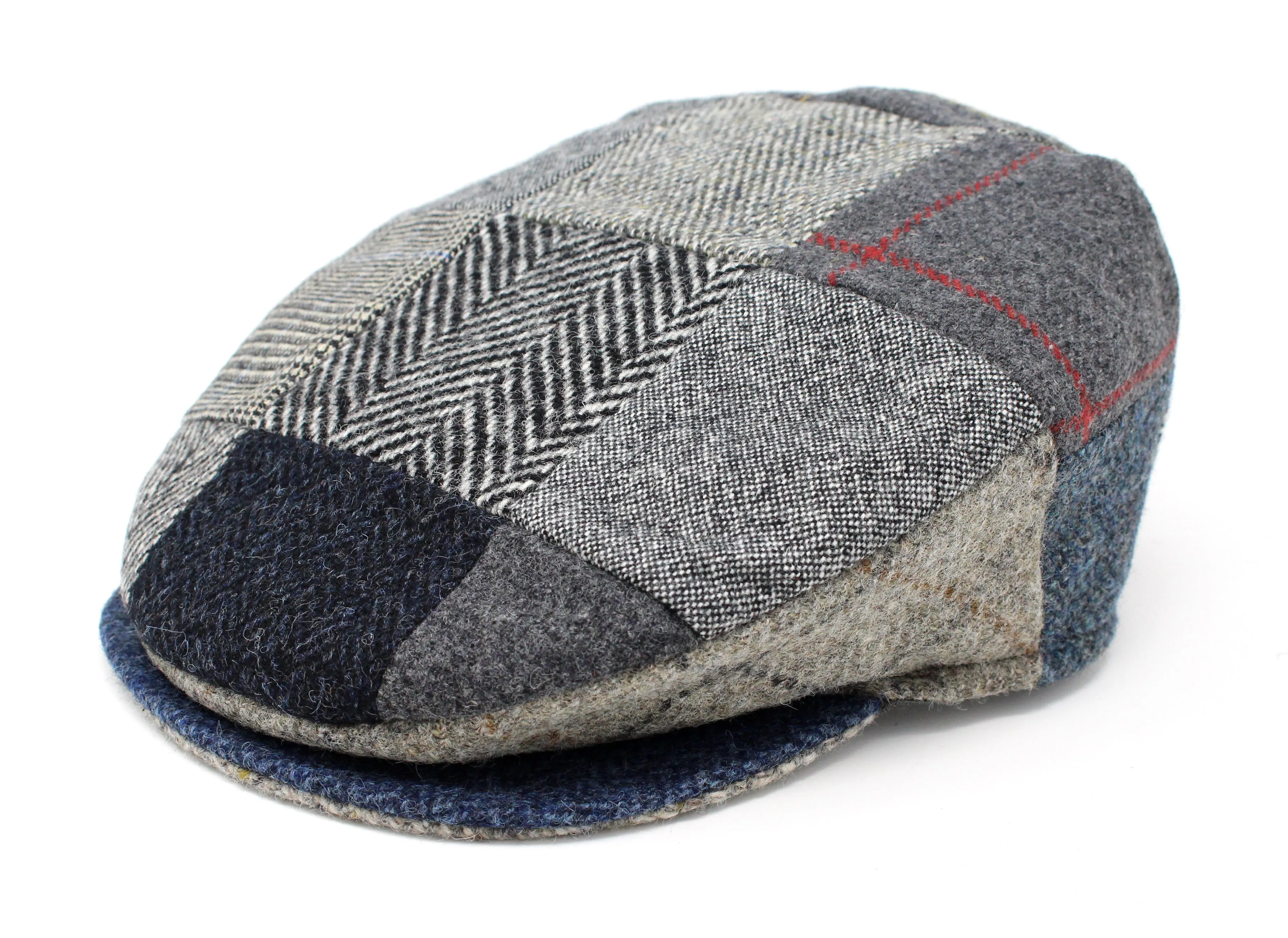Vintage Cap Patchwork Grey/Blue Tweed